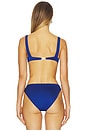 view 3 of 4 Ariel Ruched Bikini Top in Navy