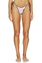view 1 of 5 Racer String Bikini Bottom in Deco Mochaa
