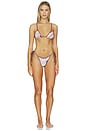 view 4 of 5 Racer String Bikini Bottom in Deco Mochaa
