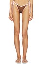 view 1 of 4 BAS DE MAILLOT DE BAIN AVEC LIENS À NOUER CÔTÉS RACER in Mocha