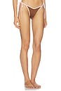 view 2 of 4 BAS DE MAILLOT DE BAIN AVEC LIENS À NOUER CÔTÉS RACER in Mocha
