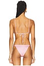 view 3 of 4 Era Ruched Triangle Top in Ballet Pink