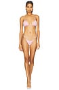 view 4 of 4 Era Ruched Triangle Top in Ballet Pink