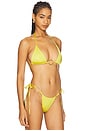 view 2 of 4 Isle Hoop Halter Bikini Top in Lemonade