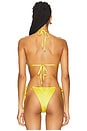 view 3 of 4 Isle Hoop Halter Bikini Top in Lemonade