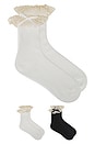 view 1 of 3 Mira Sock Set in Black & White