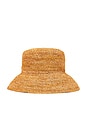 view 3 of 3 Sydney Bucket Hat in Brown Rattan