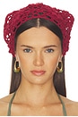 view 1 of 3 Ruthie Head Scarf in Ruby