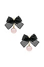 view 1 of 2 PENDIENTES EM in Noir