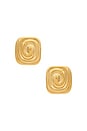 view 1 of 2 Marina Earrings in Gold Swirl