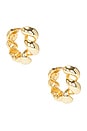view 1 of 3 Blossom Spiral Mini Hoops in Gold