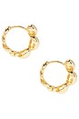 view 2 of 3 Blossom Spiral Mini Hoops in Gold