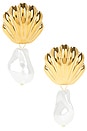 view 1 of 2 Keili Pearl Statement Earrings in Gold