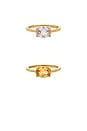 view 1 of 3 Sunrise Ring Set in Sky & Marigold