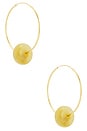 view 1 of 3 Boheme Hoop Earrings in Chartreuse