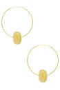 view 2 of 3 Boheme Hoop Earrings in Chartreuse