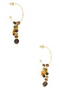view 1 of 3 PENDIENTES LARGOS DAISY in Stone