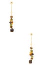 view 3 of 3 PENDIENTES LARGOS DAISY in Stone
