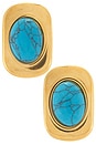 view 1 of 2 PENDIENTES DE TACHUELA SKYLARK in Turquoise