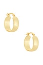 view 1 of 3 Chenille Hoop Earrings in Gold