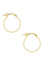 view 2 of 3 Chenille Hoop Earrings in Gold