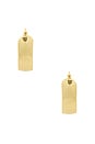 view 4 of 3 Chenille Hoop Earrings in Gold