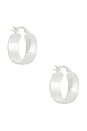 view 1 of 3 Chenille Hoop Earrings in Silver