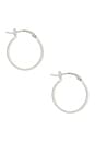 view 2 of 3 Chenille Hoop Earrings in Silver
