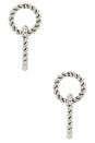 view 1 of 3 Lune Drop Earrings in Silver