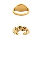 view 4 of 3 Pear Set Ring in Gold