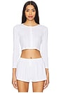 view 1 of 4 The Cropped Cardi in White