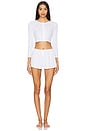 view 4 of 4 The Cropped Cardi in White