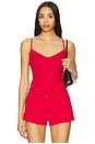 view 1 of 4 TOP LARGO DE TIRANTES THE LONG CAMI TOP in Cherry Red