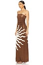 view 3 of 4 Daphne Dress in Sunburst Mocca