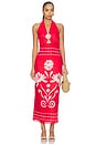 view 1 of 4 VESTIDO ORLY in Aiuolecarmin