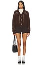 view 5 of 5 Cashmere Western Cardigan in Chocolate Multi