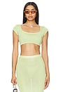 view 1 of 4 Crop Top in Sweet Lime