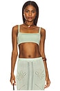 view 1 of 4 Knit Bandeau Top in Eucalyptus