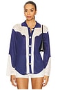 view 1 of 4 Western Shirt in Navy & Natural