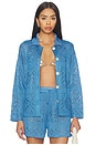 view 1 of 5 Handkerchief Long Sleeve Shirt in Washed Cobalt