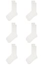 view 2 of 2 6 X Cotton Socks in White