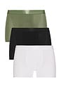 view 1 of 3 3 X Boxer Briefs in Black, White, & Sage