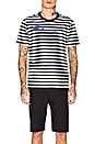 view 1 of 4 CAMISETA LOGO CHAMPION CREWNECK STRIPED in Black & White