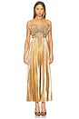 view 1 of 3 MAXIVESTIDO SANNA in Metallic Gold