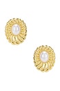 view 1 of 4 BOUCLES D'OREILLES PERLE EMILIA in Gold