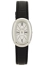 view 1 of 4 Bridgette Watch in Silver & Black Croc