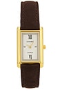 view 1 of 4 Kelly Watch in White & Chocolate Suede