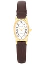 view 1 of 4 MONTRE EN CUIR EMMELINE in Gold & Espresso Croc