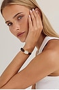view 7 of 8 RELOJ CUERO EMMELINE in Gold & Espresso Croc