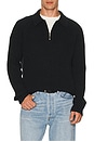 view 3 of 4 Oversized Chunky Quarter Zip Sweater in Black